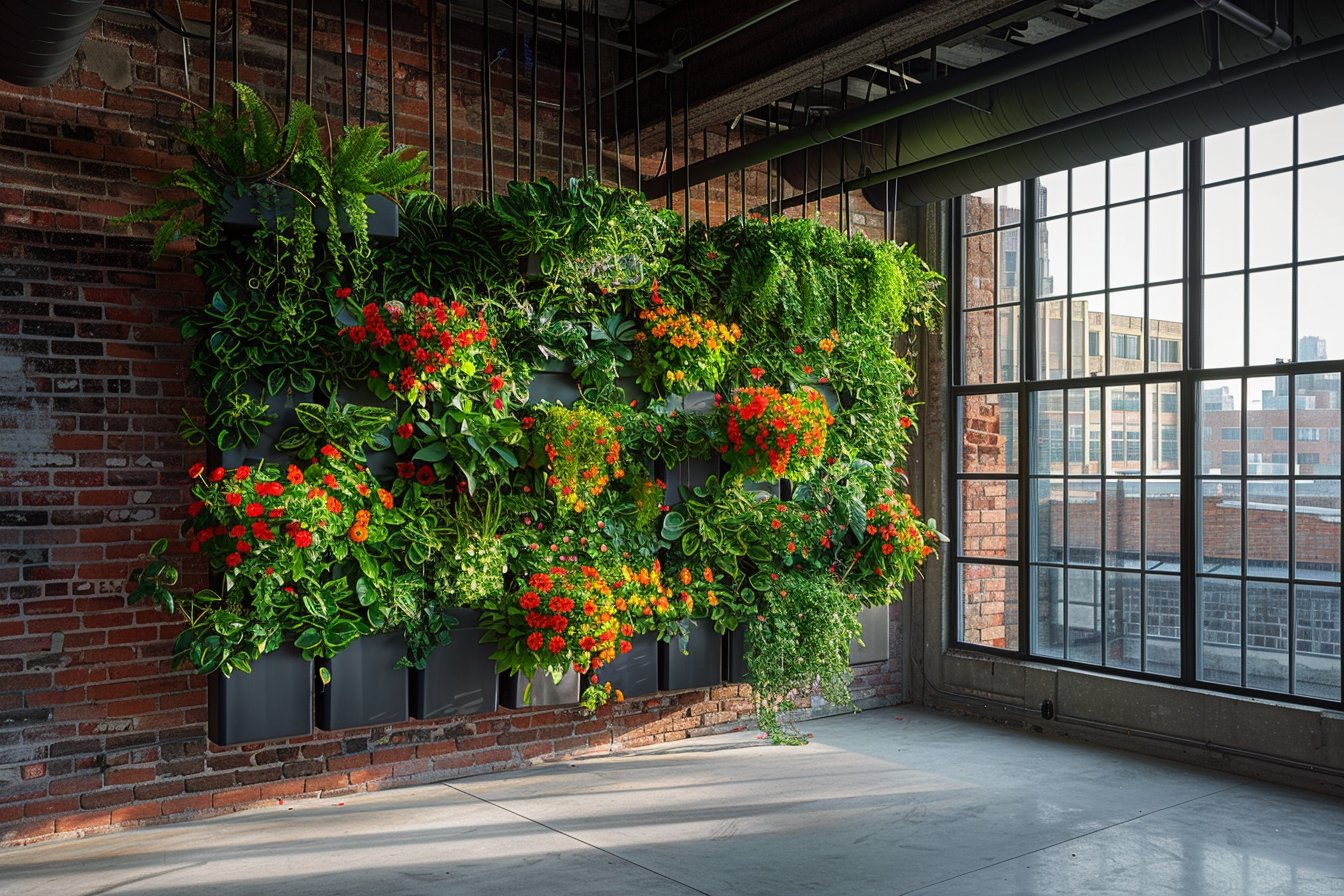 Évasion urbaine : intégrer des portes-plantes dans un loft industriel